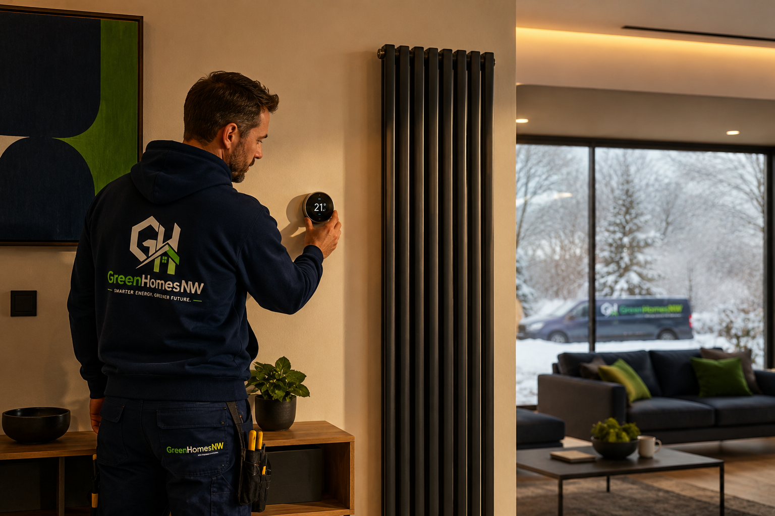 Full-time central heating